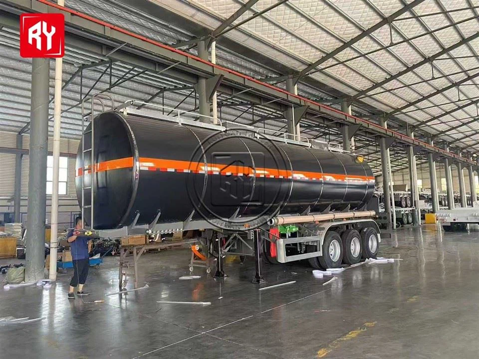 3-Axle Asphalt Trailer, Asphalt Tanker Trailer For Sale For Hot Asphalt Oil Transport